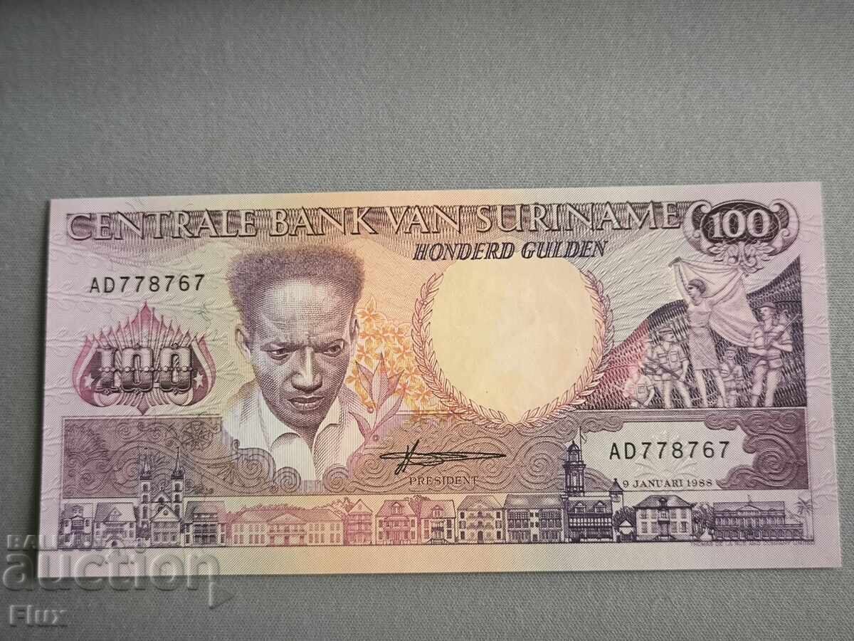 Τραπεζογραμμάτιο - Σουρινάμ - 100 γκίλντερ UNC | 1986