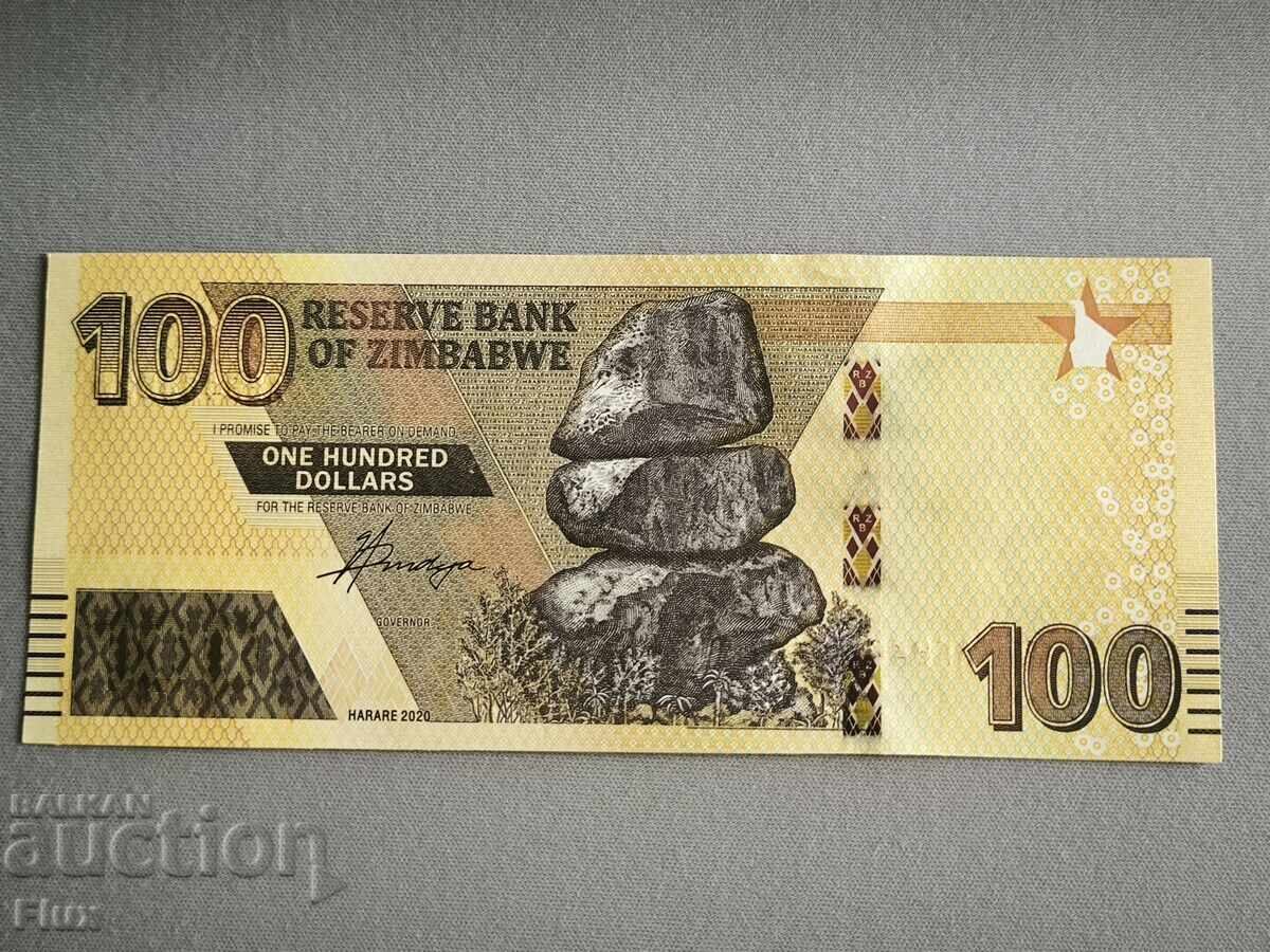 Банкнота - Зимбабве - 100 долара UNC | 2020г.