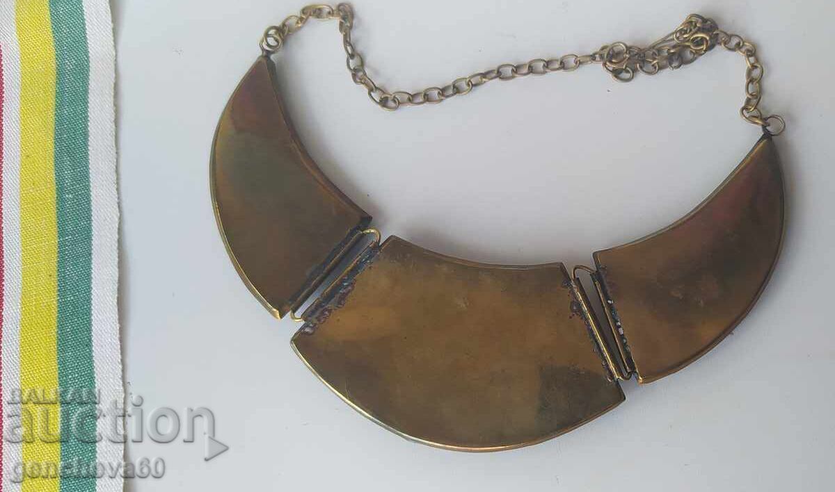 Auction  Turquoise mosaic necklace, Tibetan style