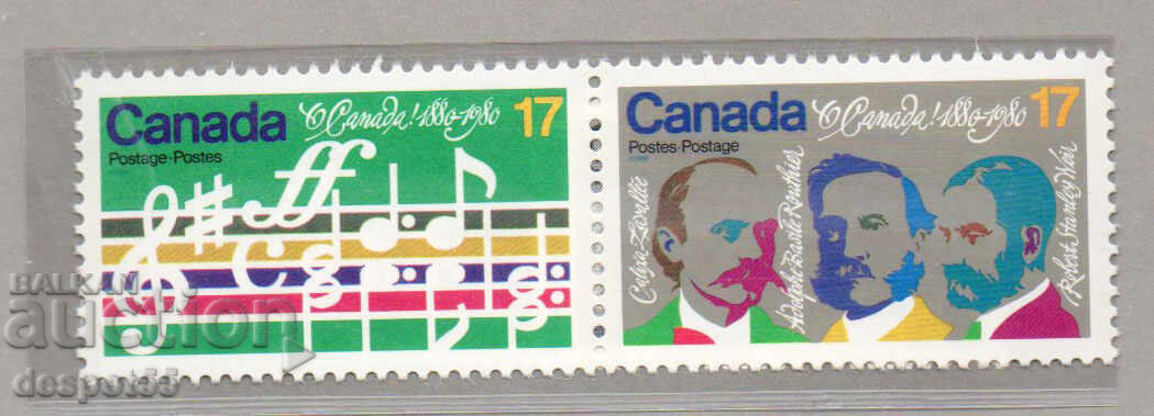 1980. Καναδάς. 100 χρόνια. Στο εθνικό ύμνο "Ω, Καναδά" 1980. Καναδάς. 100 χρόνια. Στο εθνικό ύμνο "Ω, Καναδά"