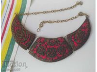 Κολιέ από φυσικούς λίθους, ίασπις θιβετιανό μωσαϊκό