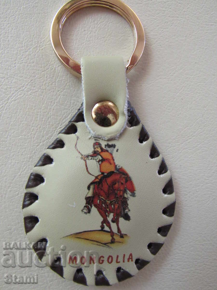 Автентичен кожен ключодържател от Монголия-серия-30