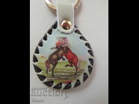 Suport de chei din piele autentică din Mongolia - seria 30