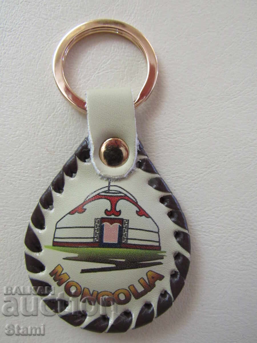 Suport de chei din piele autentică din Mongolia - seria 30