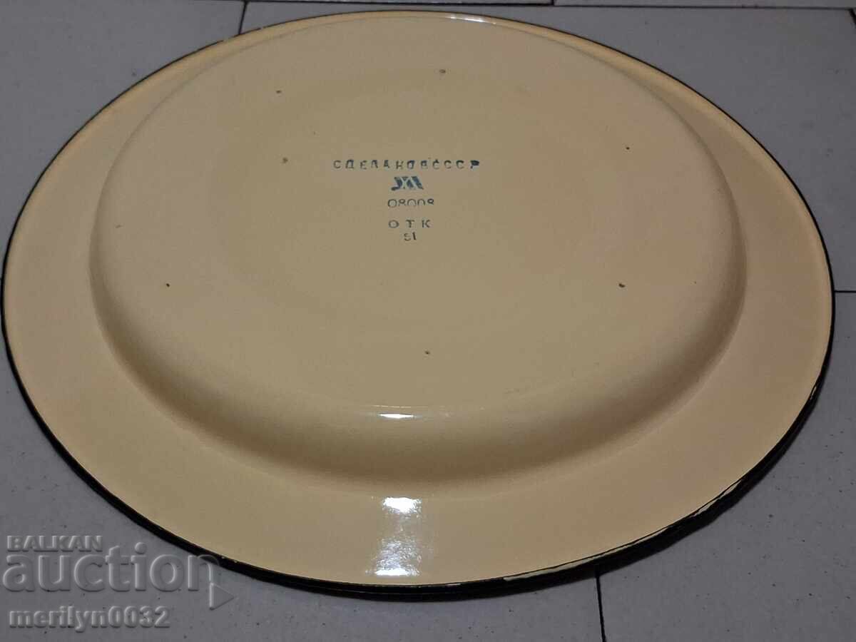 Enamelled plate, enamelled dish, bowl, USSR - 6
