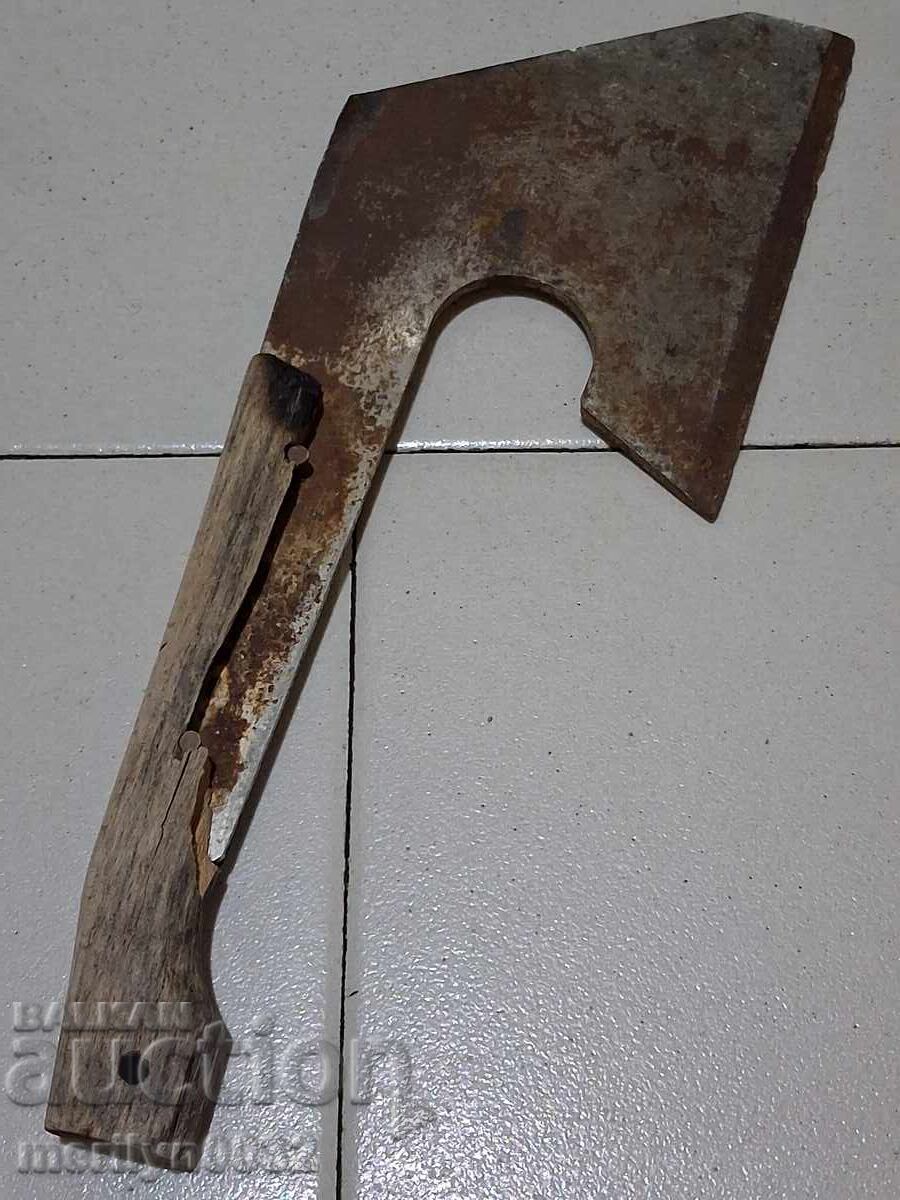 Δημοπρασία Παλιό τσεκούρι σατύριο τσεκούρι εργαλείο σφυρήλατο σίδηρο