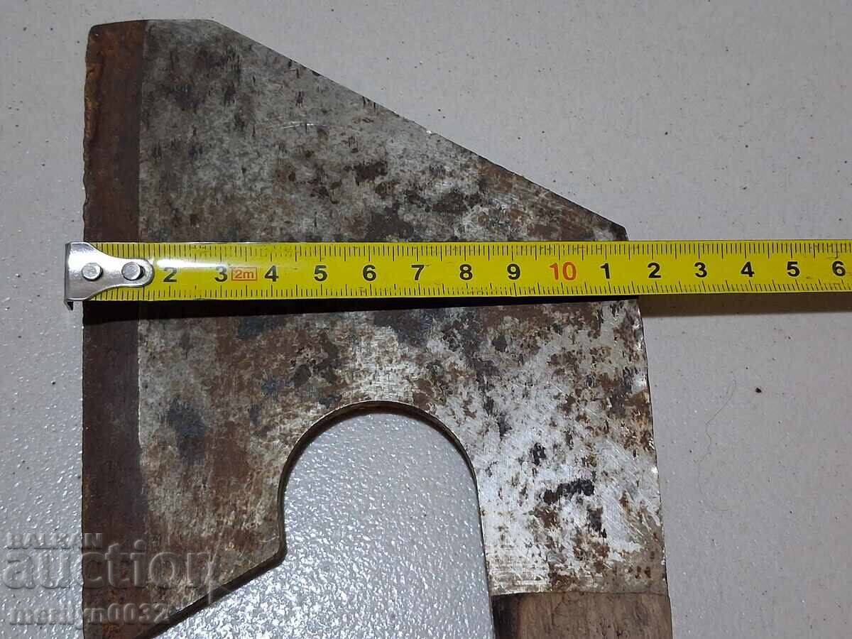 Παλιό τσεκούρι σατύριο τσεκούρι εργαλείο σφυρήλατο σίδηρο - 5