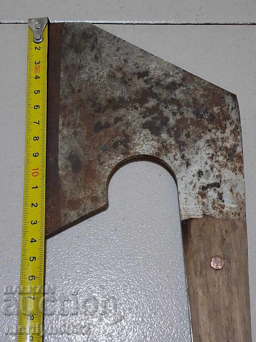 Παλιό τσεκούρι σατύριο τσεκούρι εργαλείο σφυρήλατο σίδηρο - 6