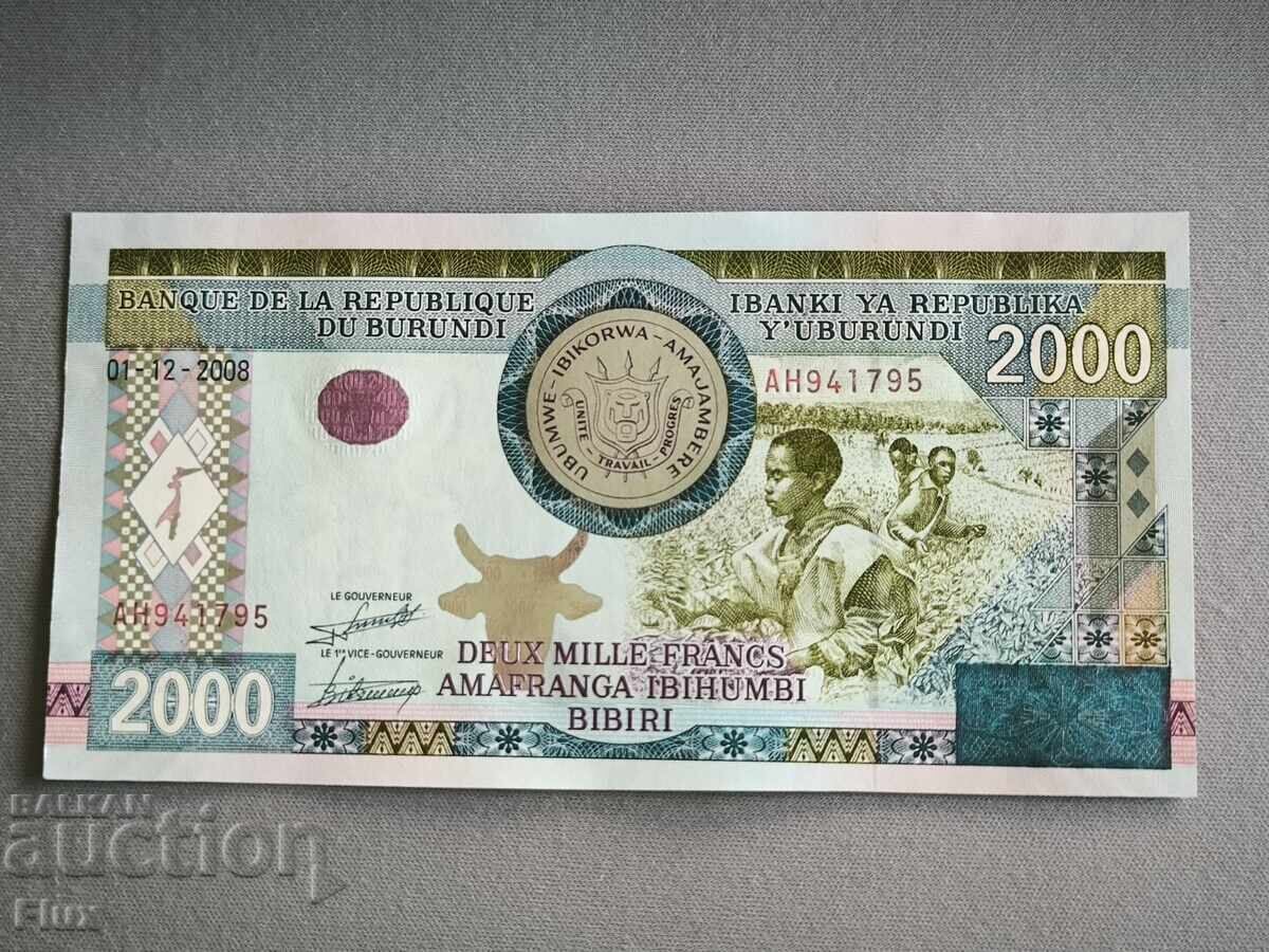 Банкнота - Бурунди - 2000 франка UNC | 2008г. Банкнота - Бурунди - 2000 франка UNC | 2008г.