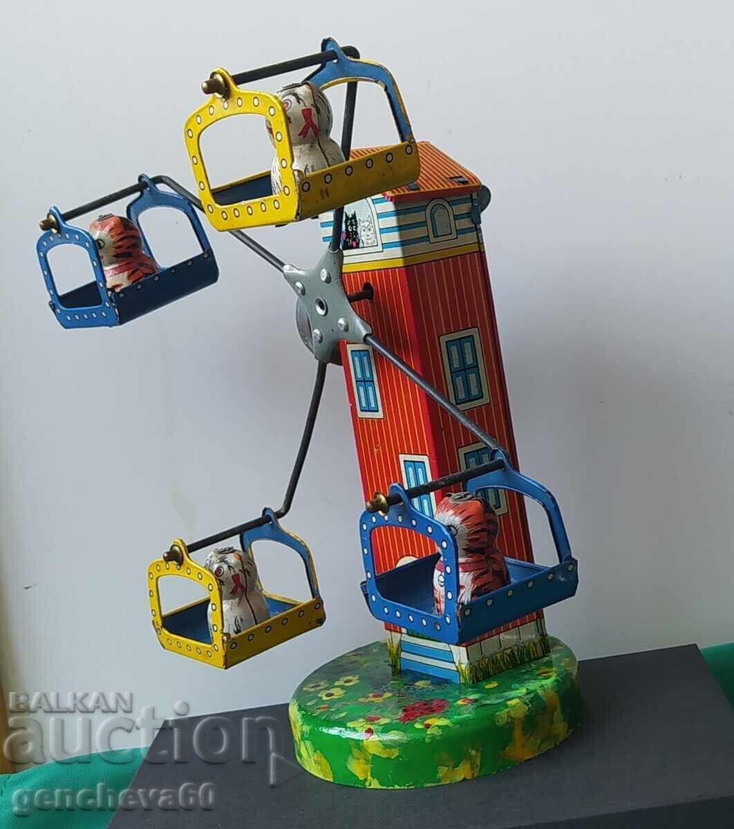 Ρετρό ιαπωνικό μεταλλικό παιχνίδι - Ρόδα του τροχού γάτες - 7