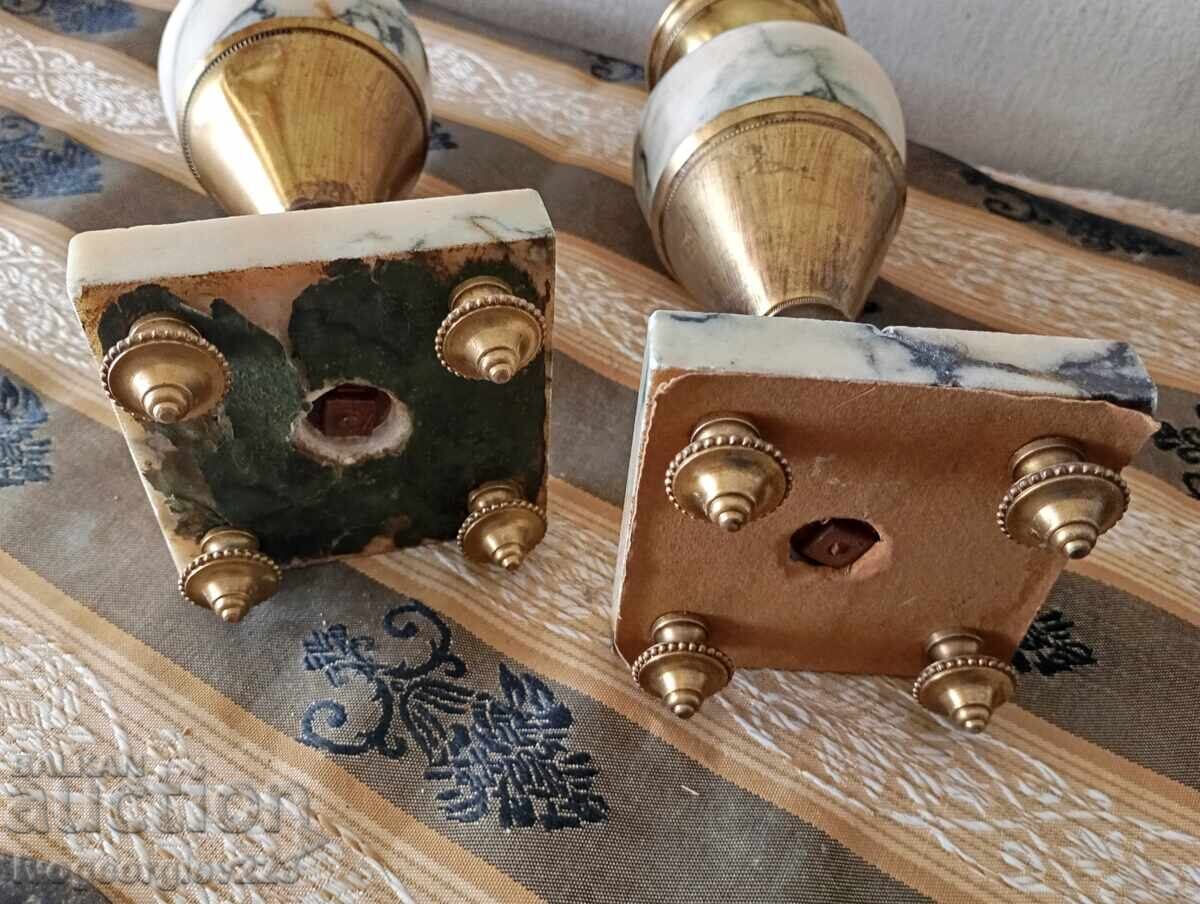 Baroque candlestick set, vase-type decorations - 5