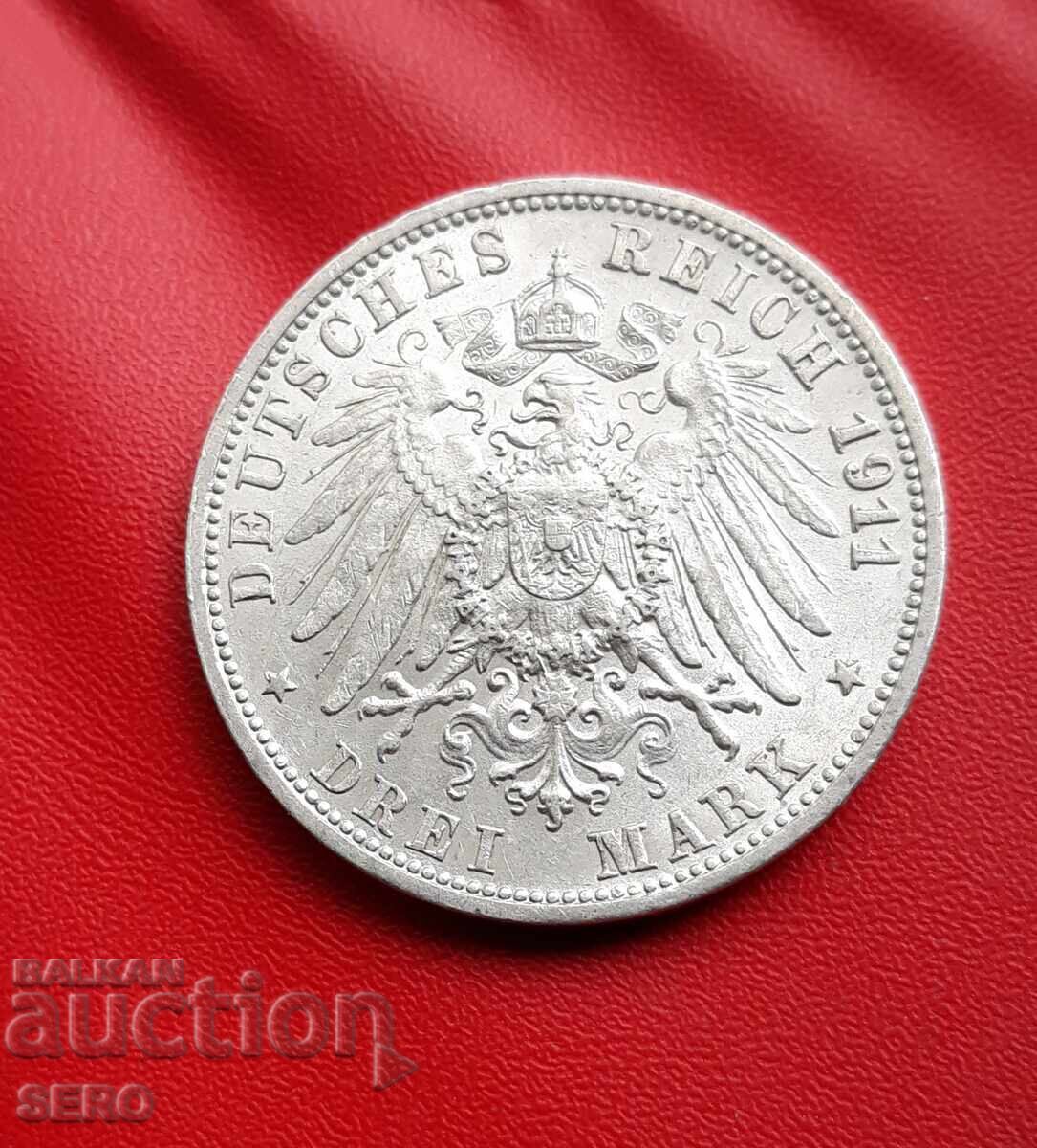Germania-Württemberg-3 mărci 1911 Germania-Württemberg-3 mărci 1911