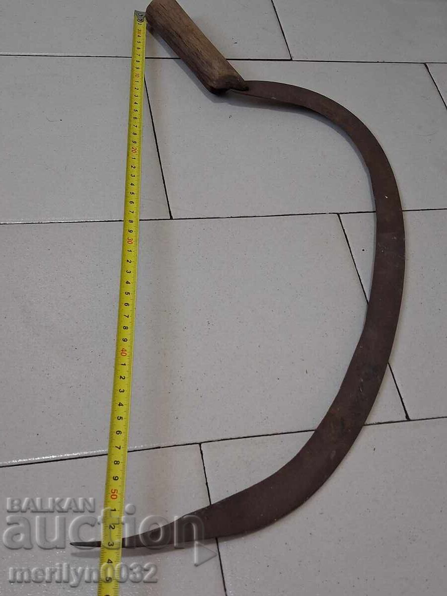 Παλιό δρεπάνι, λεπίδα, σφυρήλατο σίδερο - 6