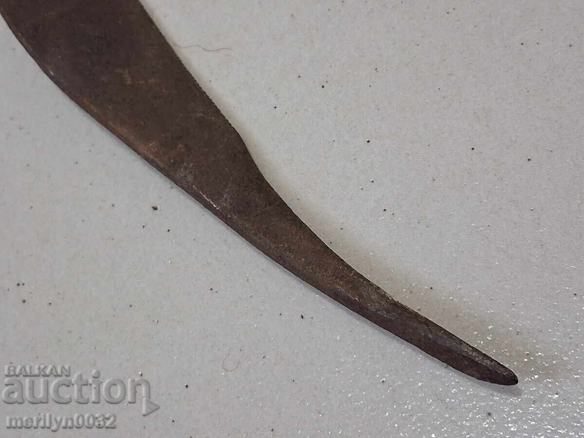 Παλιό δρεπάνι, λεπίδα, σφυρήλατο σίδερο - 7