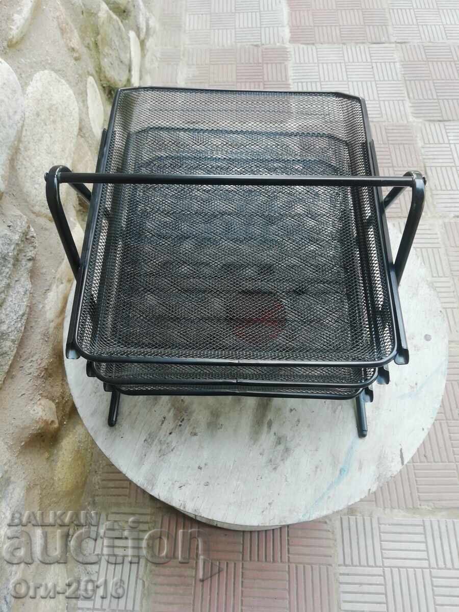 Σετ από 3 μεταλλικά πλέγμα δίσκους εγγράφων, μαύρα - 5