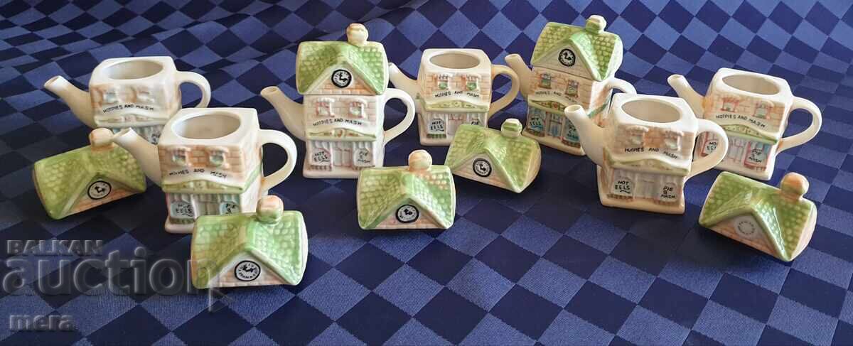 Доставка на Колекционерски порцеланови чайничета - 7 броя