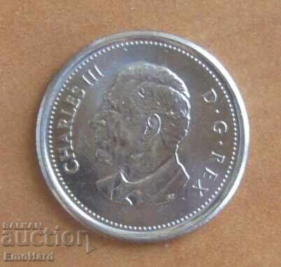 Канада 10 цента 2024 - Крал Чалрз III с цена 1.00 лв. | € 0.51