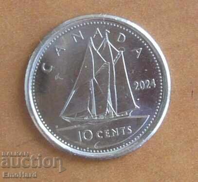 Канада 10 цента 2024 - Крал Чалрз III