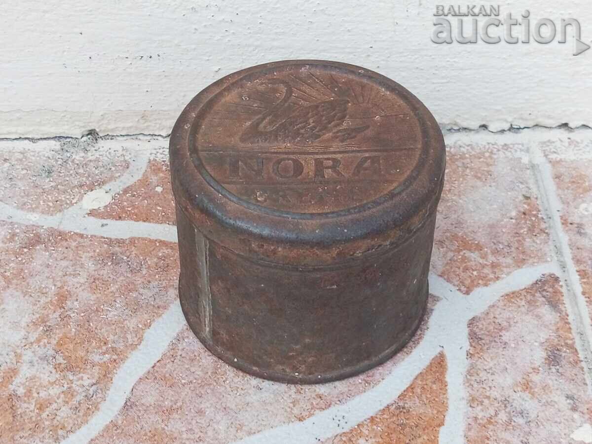 Παράδοση NORA κρέμα krem noρα μεταλλικό κουτί can box