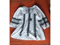 Blouse with embroidered sleeves for traditional costume
