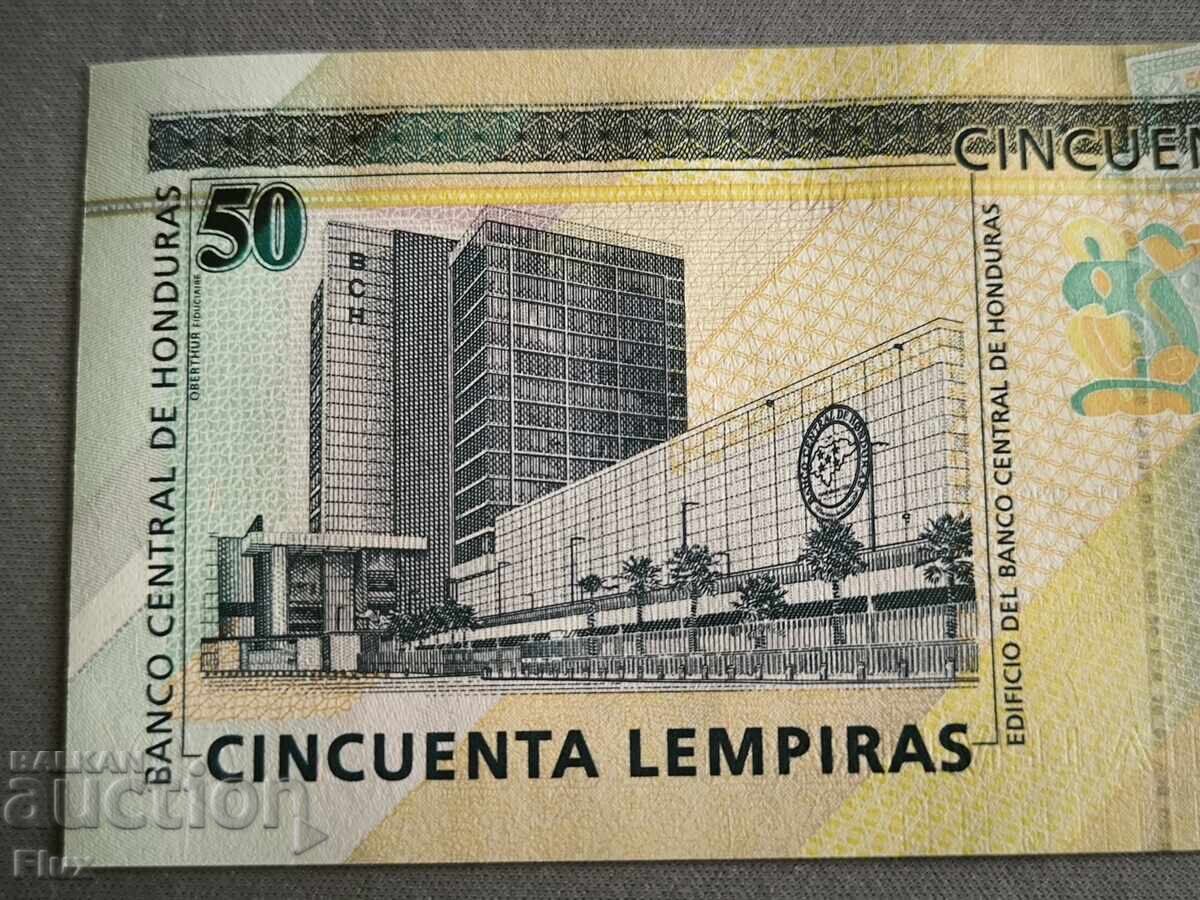 Аукцион Банкнота - Хондурас - 50 лемпира UNC | 2019г.