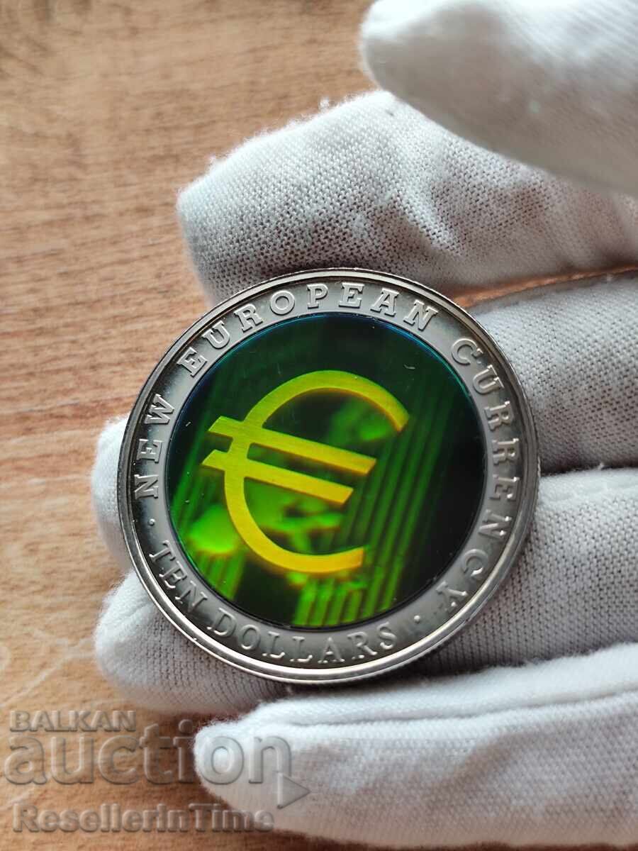 Commemorative Coin 10 Dollars New European Currency