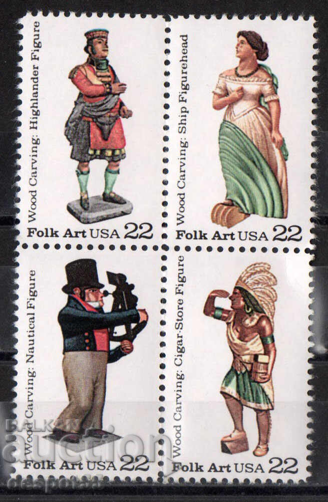1986. USA. American Folk Art - Wood Carving