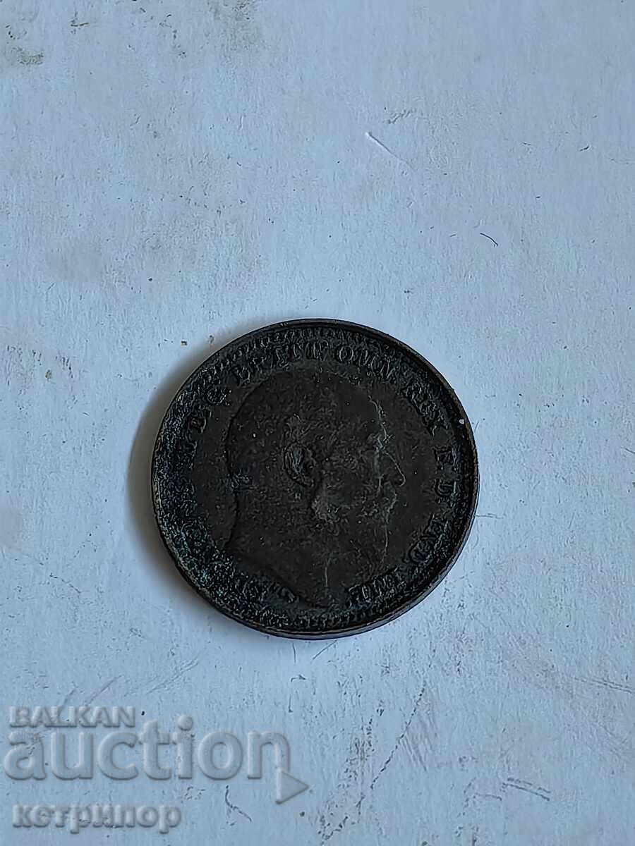 1/3 Farthing 1902 Great Britain Copper with price 18.00 BGN | € 9.20