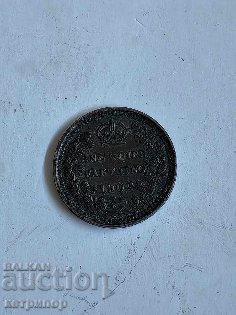 1/3 Farthing 1902 Great Britain Copper
