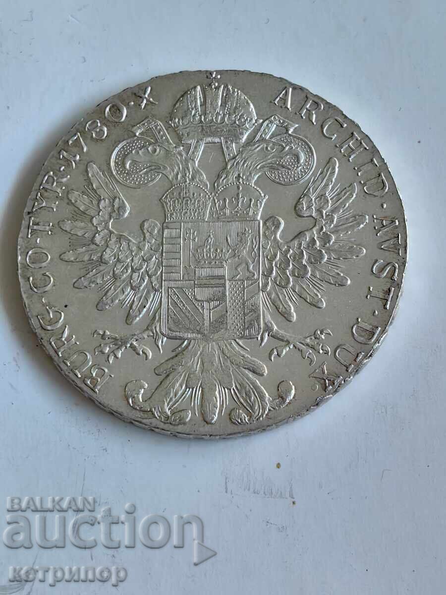 1 талер 1780 г. Австрия рестрайк сребърна