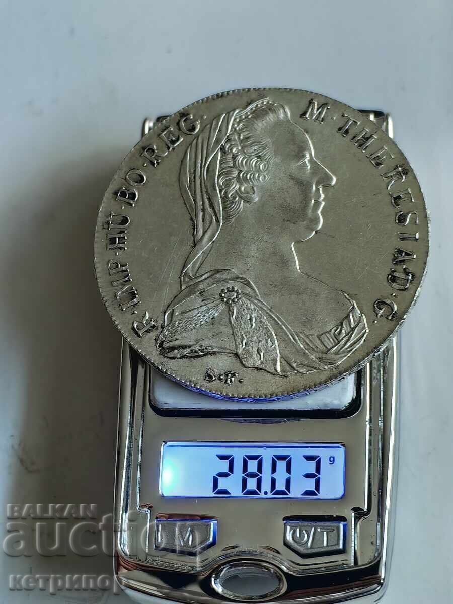 Licitație 1 taler 1780 g. Austria restrike argint