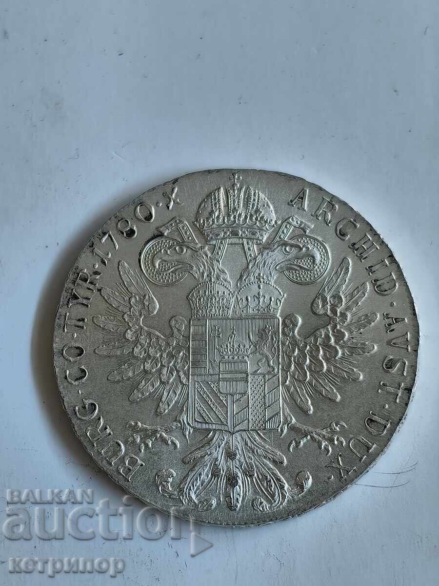 1 taler 1780 g. Austria restrike argint