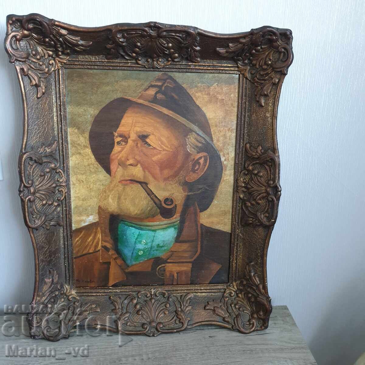 Old painting, oil on fiberboard, signed with price 100.00 BGN | € 51.13