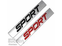 Embleme noi pentru mașină ”SPORT” - 78 mm./13 mm