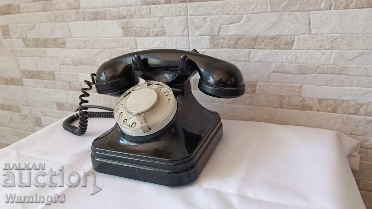 Аукцион Стар немски телефон с вилка-  Siemens - 1950" година