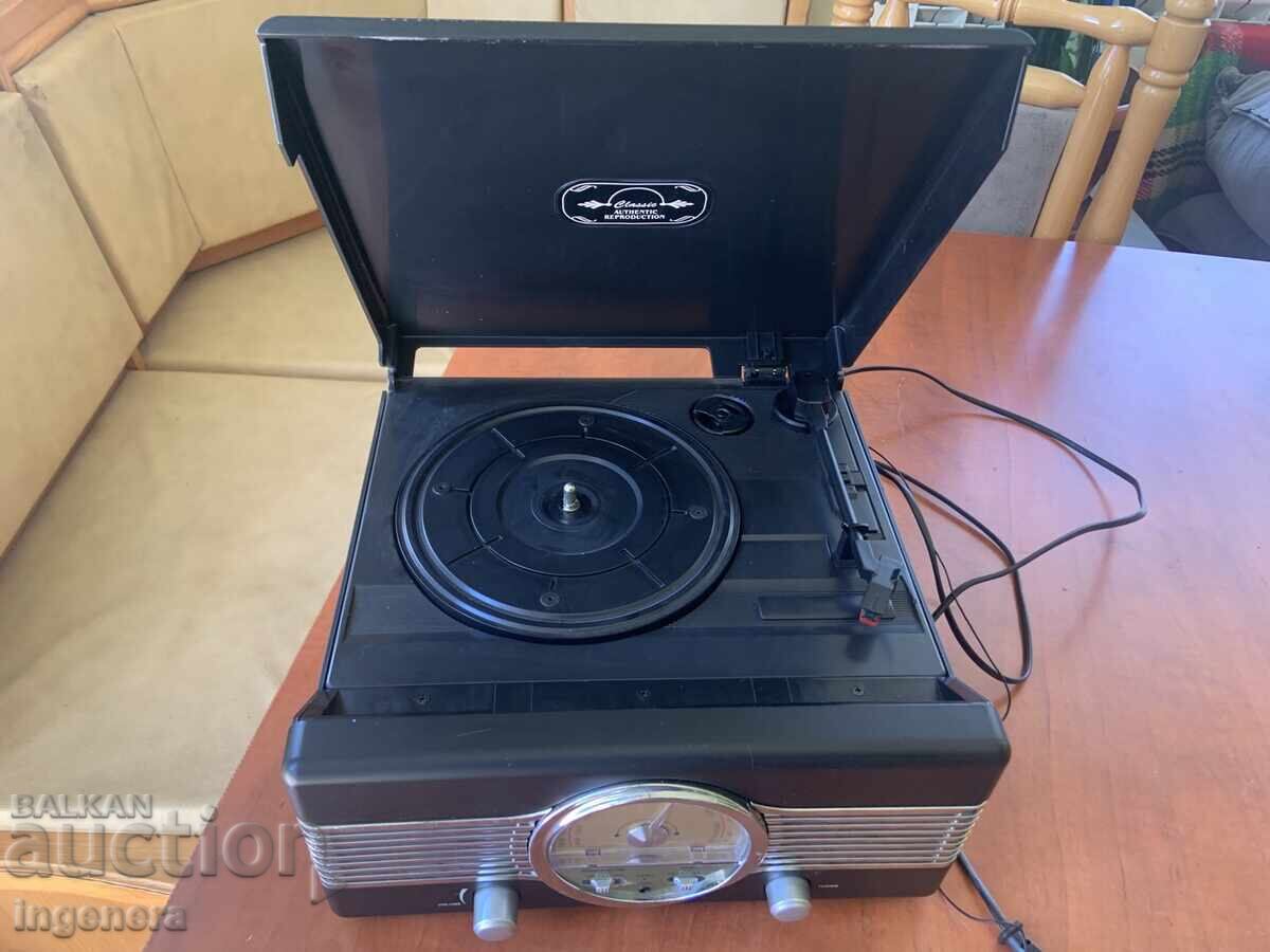 Ραδιογραμμόφωνο Ρέτρο γραμμόφωνο Λειτουργεί Ραδιογραμμόφωνο Ρέτρο γραμμόφωνο Λειτουργεί