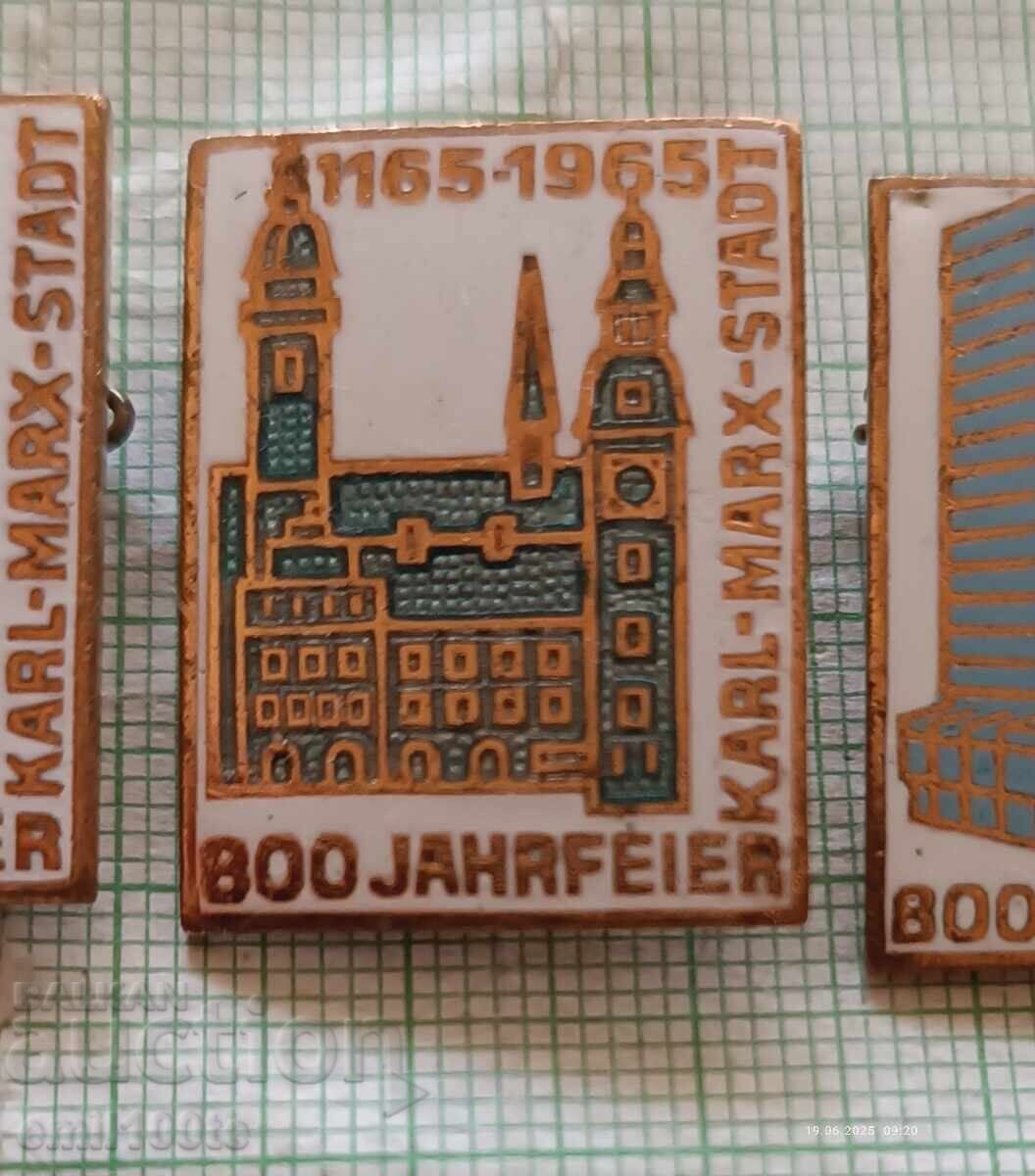 Ecusoane 5 buc. 800 ani Karl Marx Stadt - 5 Ecusoane 5 buc. 800 ani Karl Marx Stadt - 5