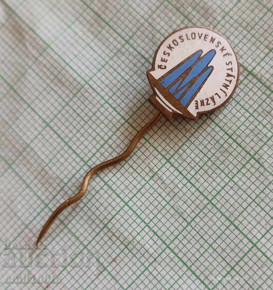 Badge - Czechoslovak Spa Center with price 2.00 BGN | € 1.02