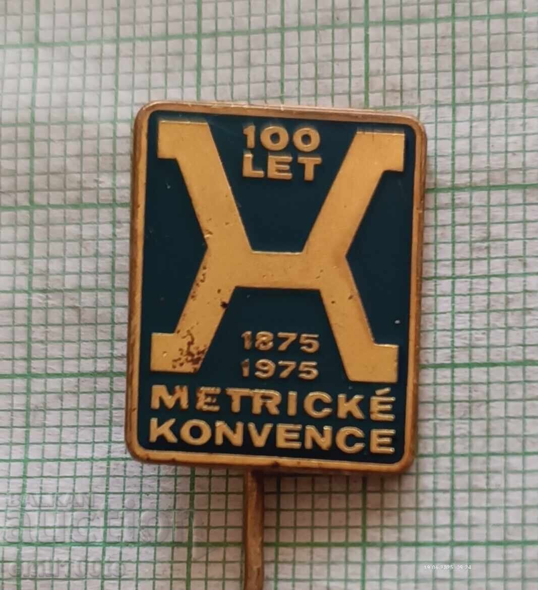 Σήμα - 100 χρόνια Μετρική Σύμβαση 1875 1975 Σήμα - 100 χρόνια Μετρική Σύμβαση 1875 1975