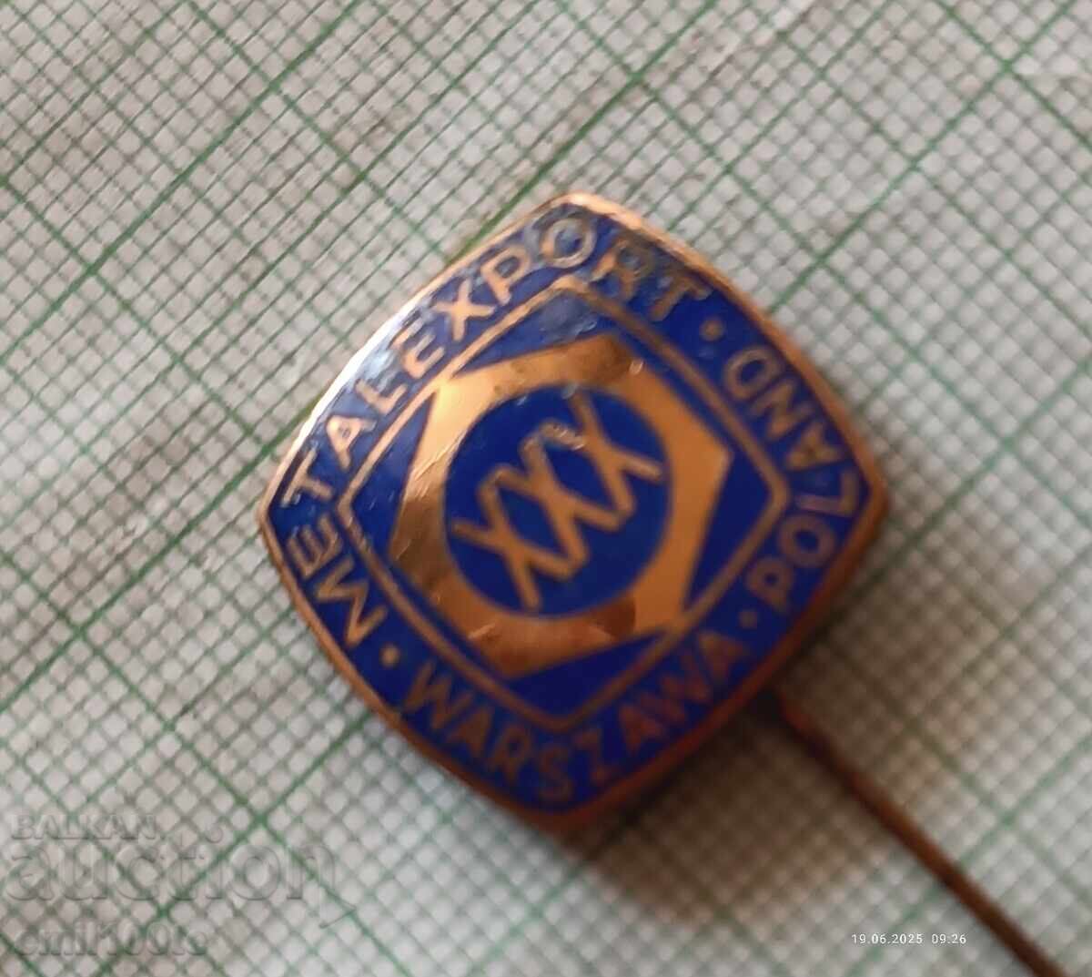 Auction  Badge - Metalexport Warsaw Poland