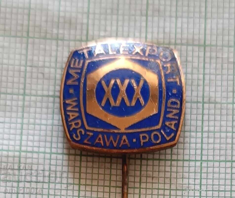 Badge - Metalexport Warsaw Poland