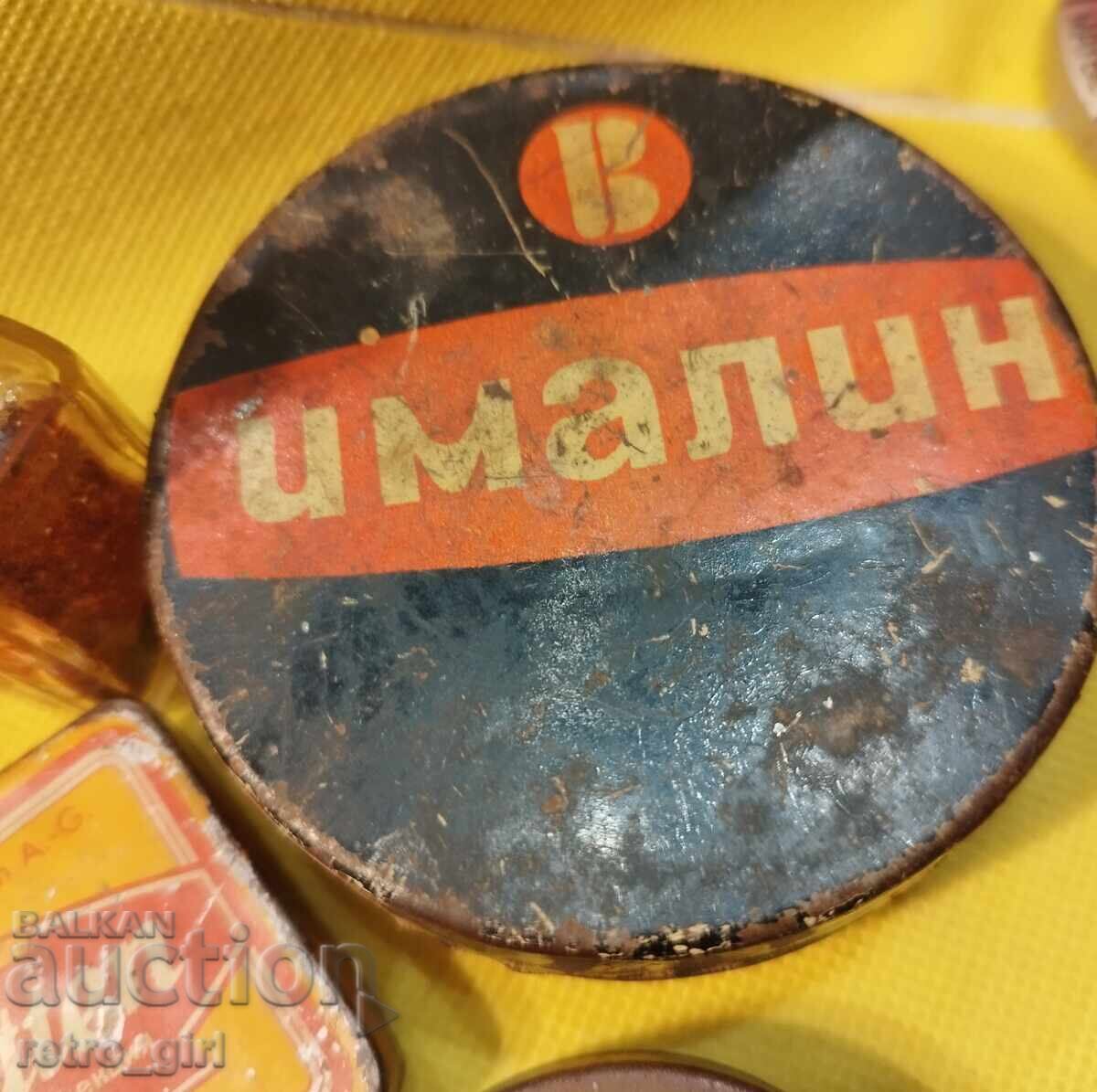 Lot of old metal boxes and bottles - 5 Lot of old metal boxes and bottles - 5