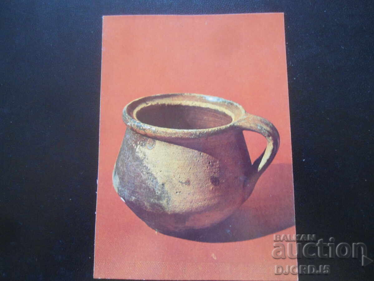 Pot with one handle D - 18193, Old postcard Pot with one handle D - 18193, Old postcard