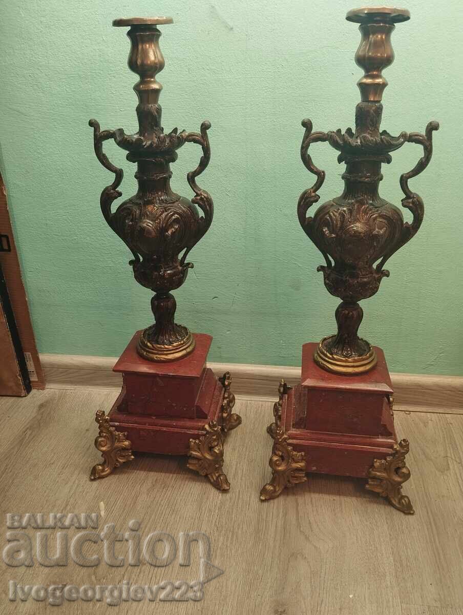 Baroque candlestick set