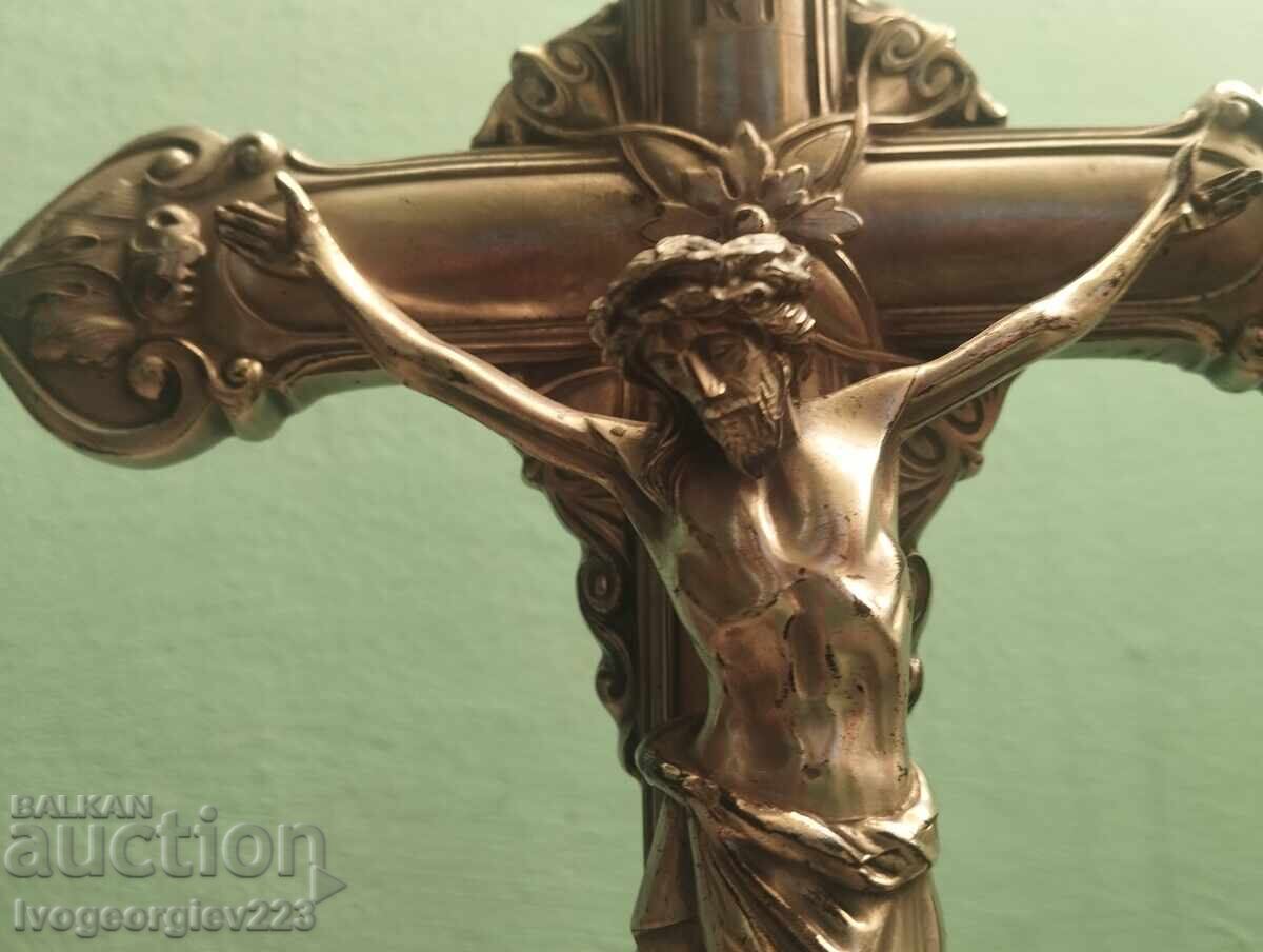 Аукцион настолен кръст,разпятие арт нуво