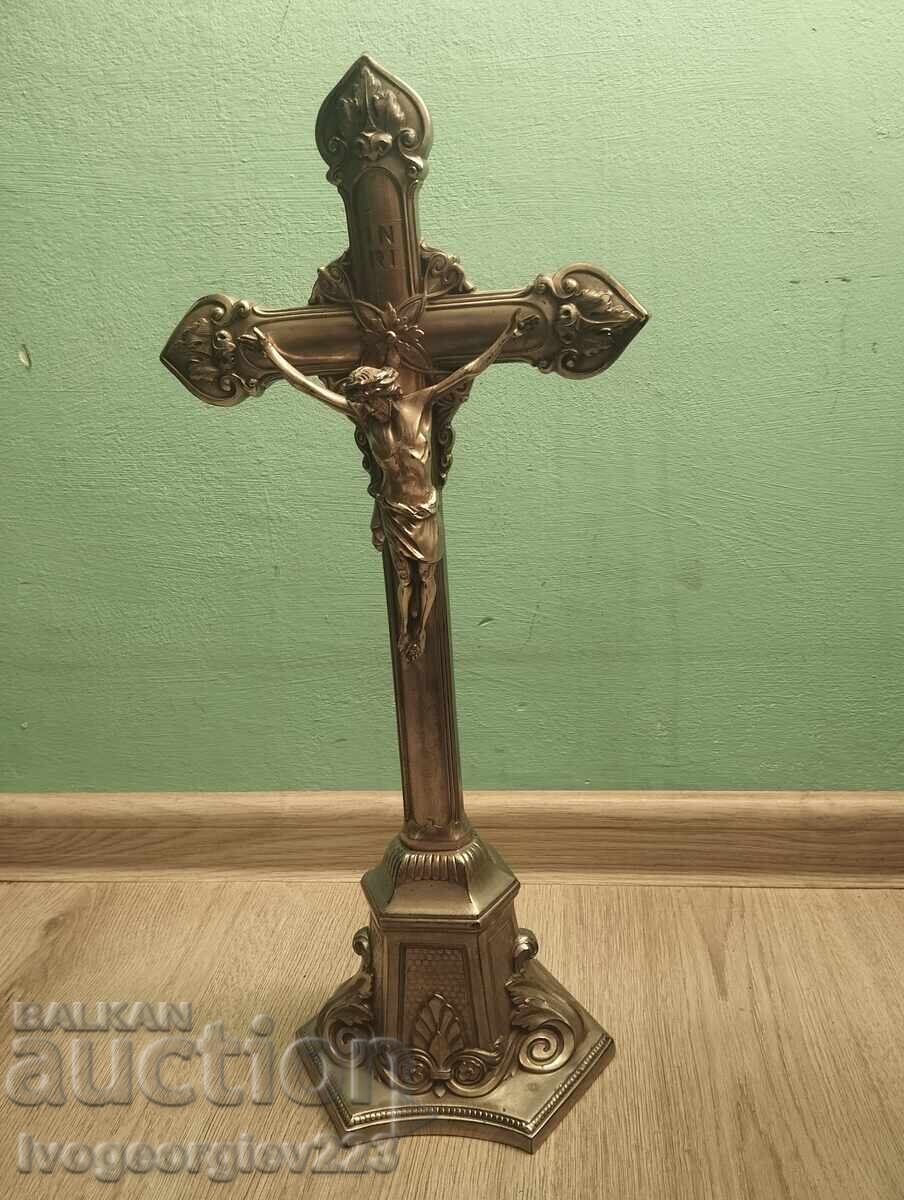 настолен кръст,разпятие арт нуво