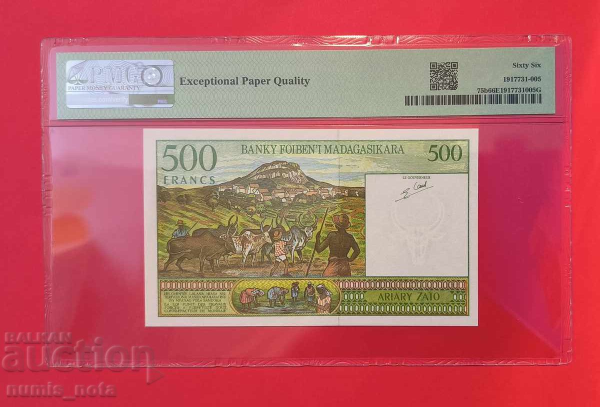 Madagascar 500 Francs 1994 Year PMG 66 with price 140.00 BGN | € 71.58