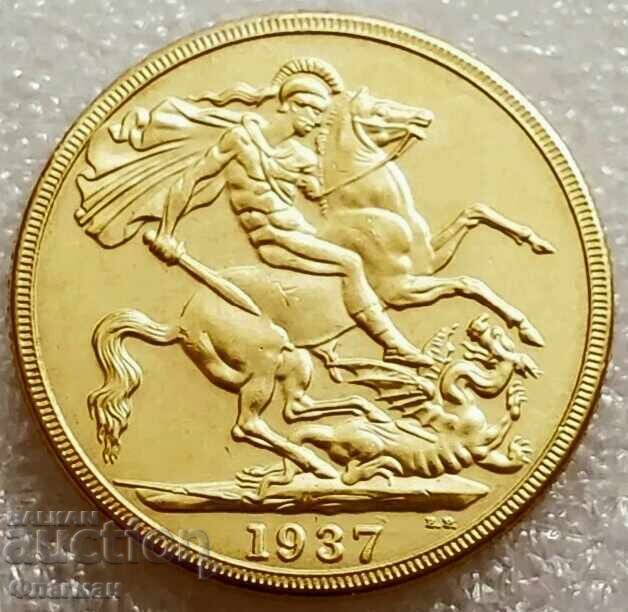 Монета Великобритания 5 Паунда 1937 г Крал Едуард VIII с цена 20.00 лв. | € 10.23