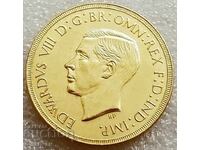 Monedă Marea Britanie 5 Lire 1937 Regele Edward al VIII-lea