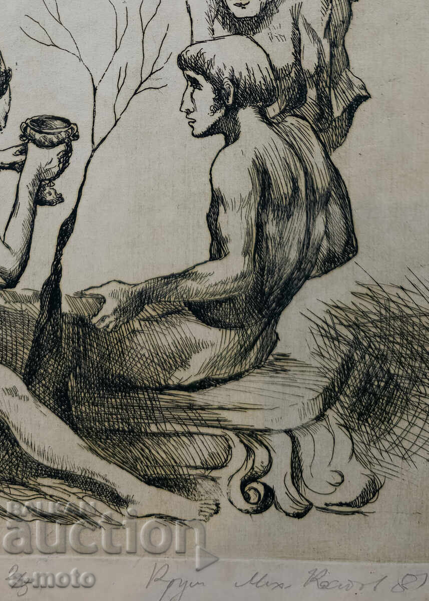 Grafică, gravură, compoziție figurativă 1980 - 5